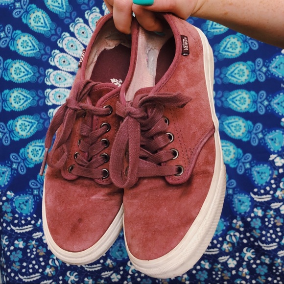 purple suede vans shoes